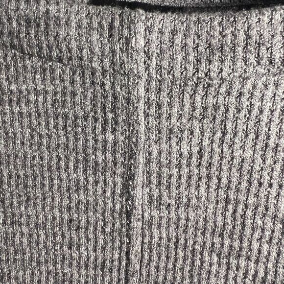 J. Jill Wearever Collection Boxy Drop Shoulder Top Sz Large Waffle Weave Gray - Picture 11 of 12